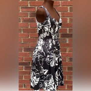 White House Black Market Satin Fit & Flare Dress